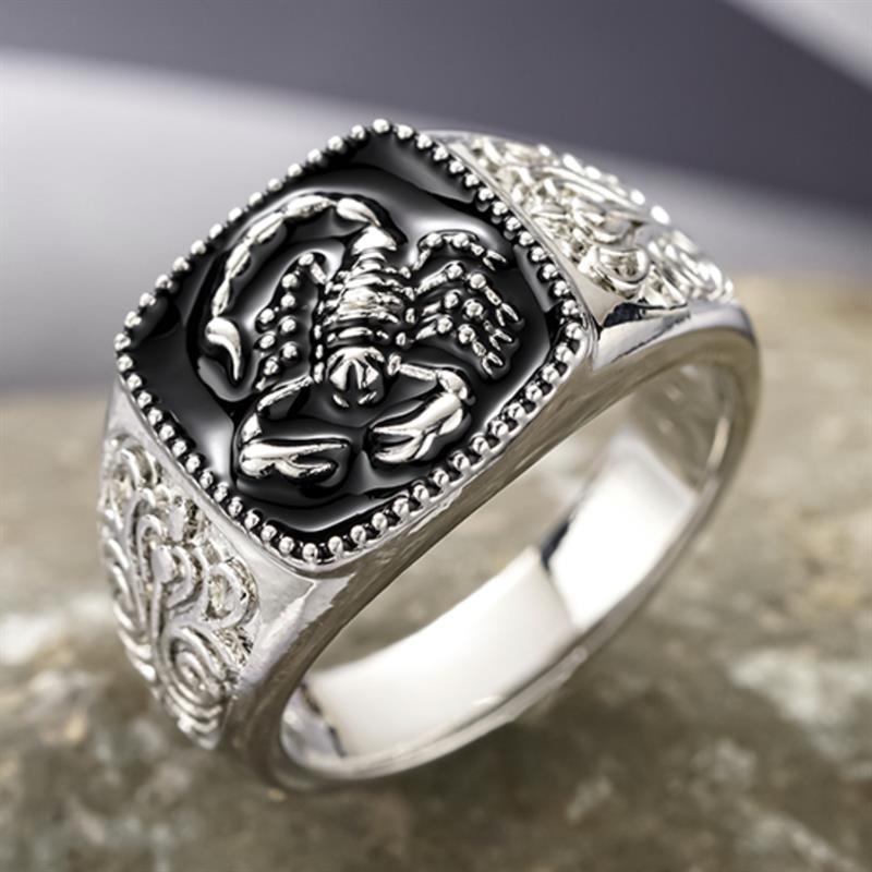 Xiaomi Huitan Gorgeous Women Ring Scorpion Shaped Engraved Design Animal Hiphop Accessories for Party Club Statement Metal Jewelry