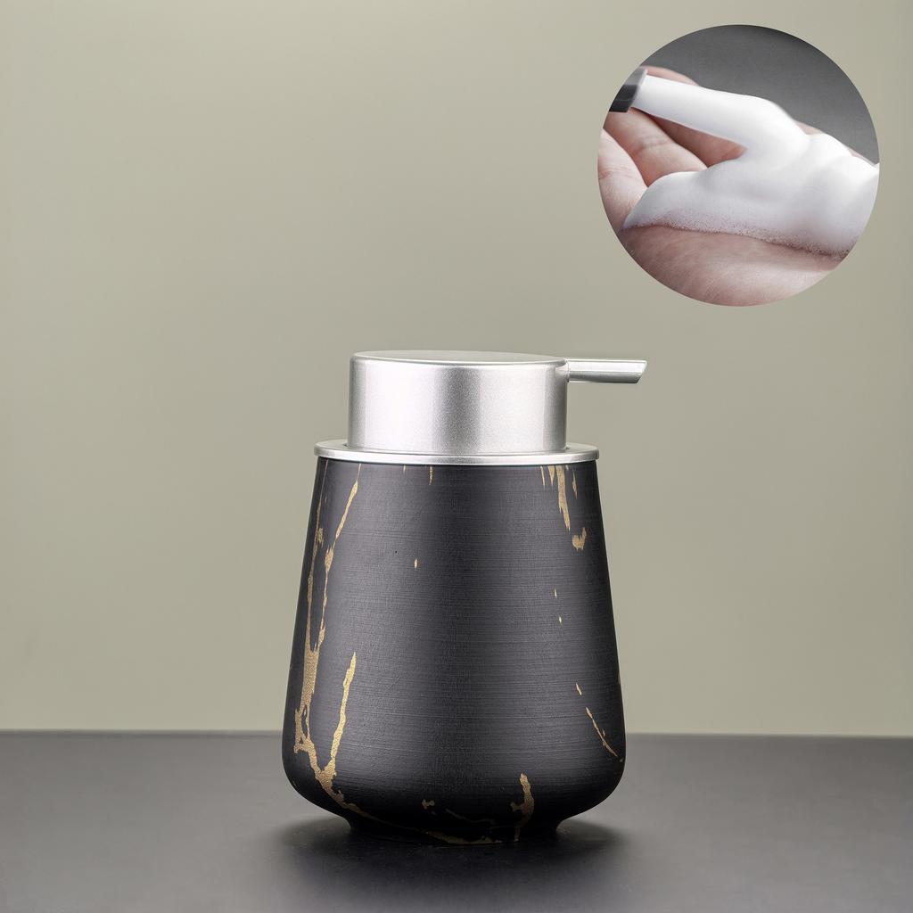 European Ceramic Hand Sanitizer Bottle Marbling Pressing Bottle Bathroom Soap Liquid Container Bathroom Decoration Accessories