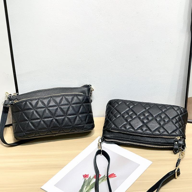 Fashion cowhide small bag new leather women's bag mother bag niche simple and versatile shoulder bag messenger bag