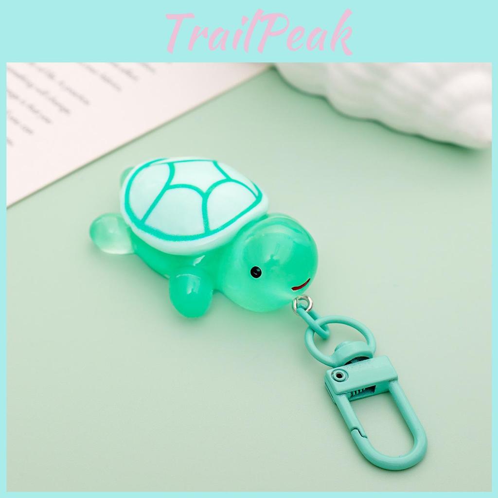 Charming Night Glow Turtle Keychain In Blue Purple Green Yellow And Pink Colors