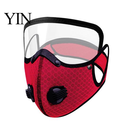 Face Protection Shield Cycling Mask with Eye Shield, Breathing Valve, Lightweight Reusable Windproof Dust-proof Adjustable Goggle Protective Safety