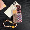 Armbandkette Bemalte Handyhülle Für iPhone 16 11 12 13 14 für 12 14 16 Pro 14 16 Pro Max Niedliches Muster Hartschale Mit Lanyard
