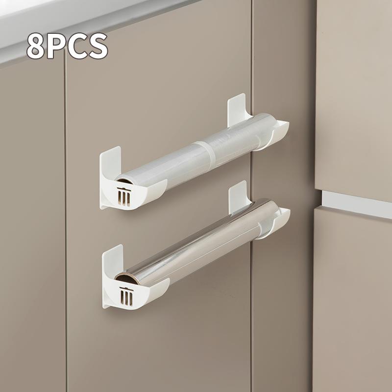 8PCS/2PCS/6PCS/4PCS Storage Tray Refrigerator Side Storage Rack Plastic Wrap Garbage Bag Cabinet Storage Rack