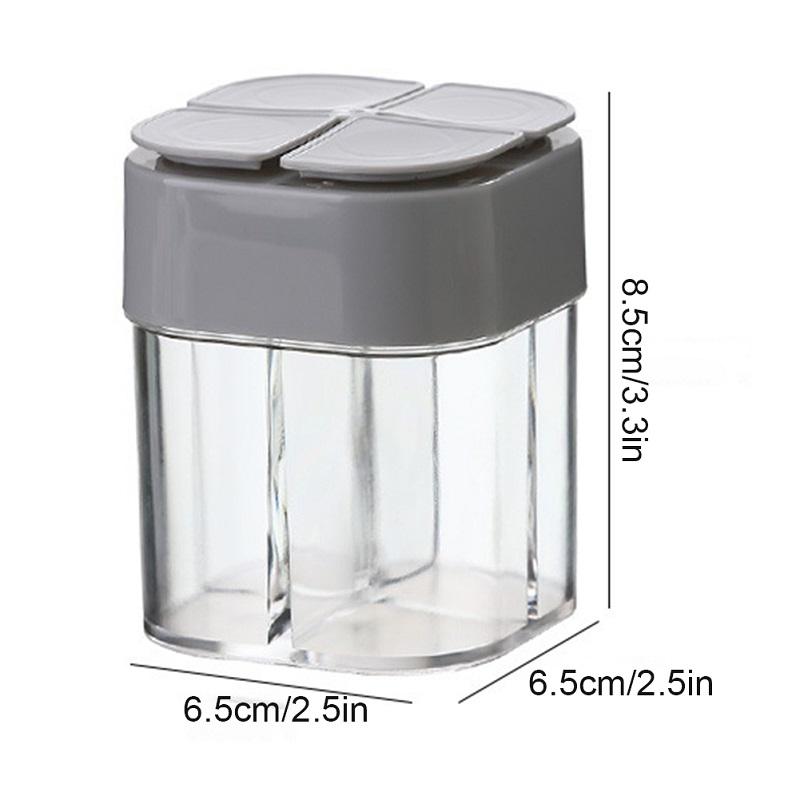 Borcan de condimente pentru grătar Sticla organizator de condimente Recipient pentru condimente de camping în aer liber Forma separată Gadget de bucătărie ZPG