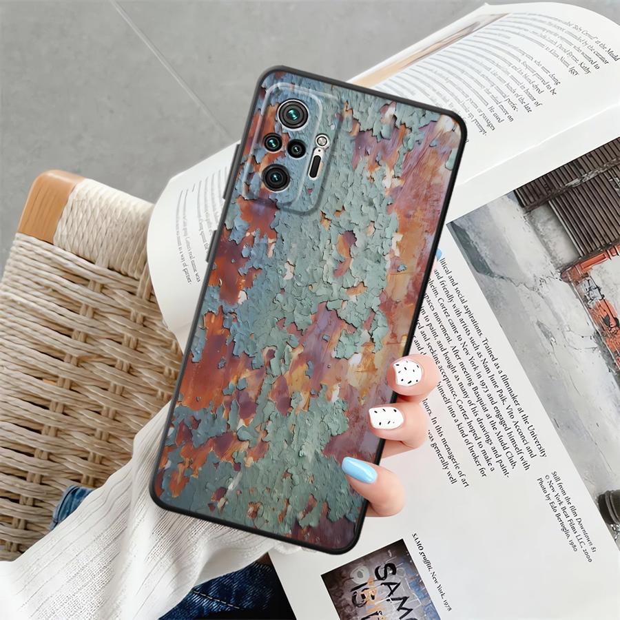 

Case for Xiaomi Redmi Note 10S 11 13 12 Pro Plus 12S 9s 10 9 8 Pro 11S Funda Phone Cover Retro Rust Redmi Note 11