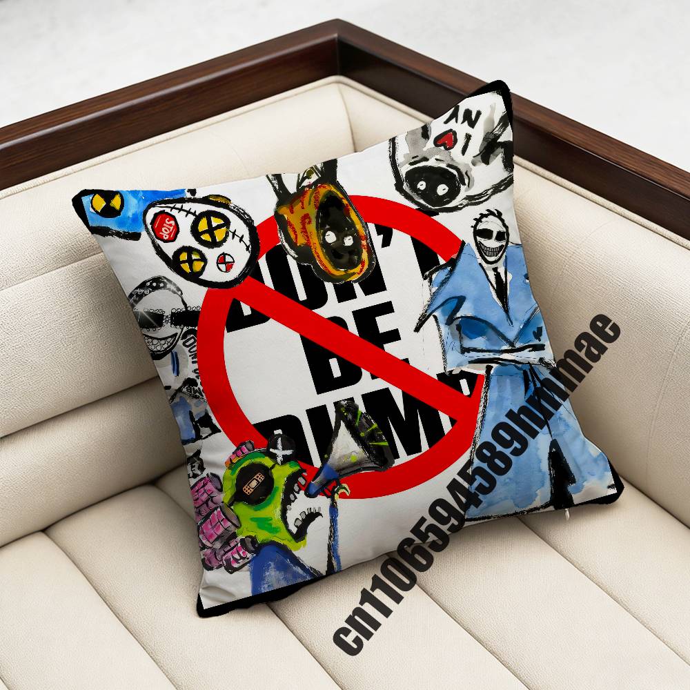For A-A$Ap Rocky Dont Be Dumb A-Asap Throw Pillow Case Sham 45X45Cm 40X40Cm Square Car Pillowcase Pad Cushion Cover