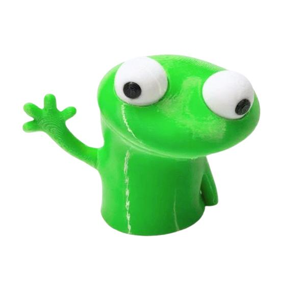 3D Printed Lizard Ornament Funny Lizard Meme Figurine Desktop Green Lizard Fidget Toy for Home Office Decor Festival Gift