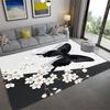 2025 Neuer Schwarzer Schmetterlings Teppich für Wohnzimmer Schlafzimmer Zuhause Sofadekoration, Kinderspiel Rutschfeste Bodenmatte