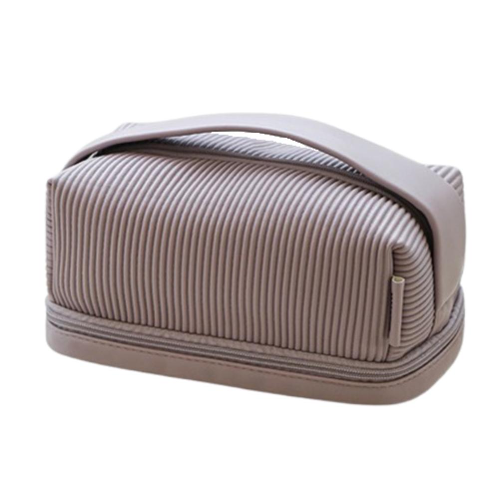 PU Leather Toiletry Storage Case Large Capacity Bathroom Storage Bag  Travel Accessories