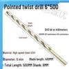 Extra Long 5060 Cm Twist Drill Bit, 500mm High-Speed Steel, Straight Shank for Deep Hole Drilling In Stainless Steel, Wood, 468 Industrial Series.