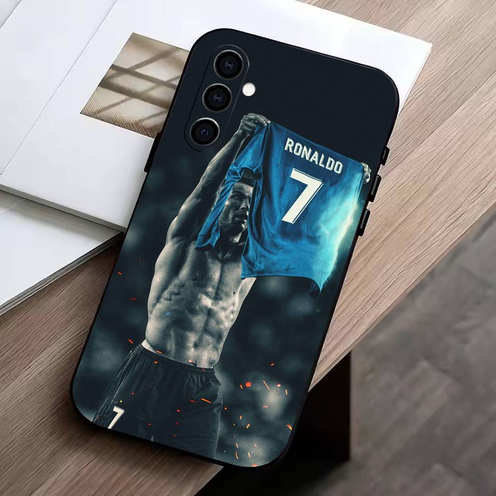D-Cristiano Ronaldo Phone Case Black Silicone Soft For Samsung Galaxy A73,A72,A71,A70,A53,A52,A51