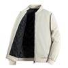 Men's Winter Stand Collar Cotton Coat - Loose, Solid Color, Thickened Plus Size, Two-Way Zipper Casual Jacket.