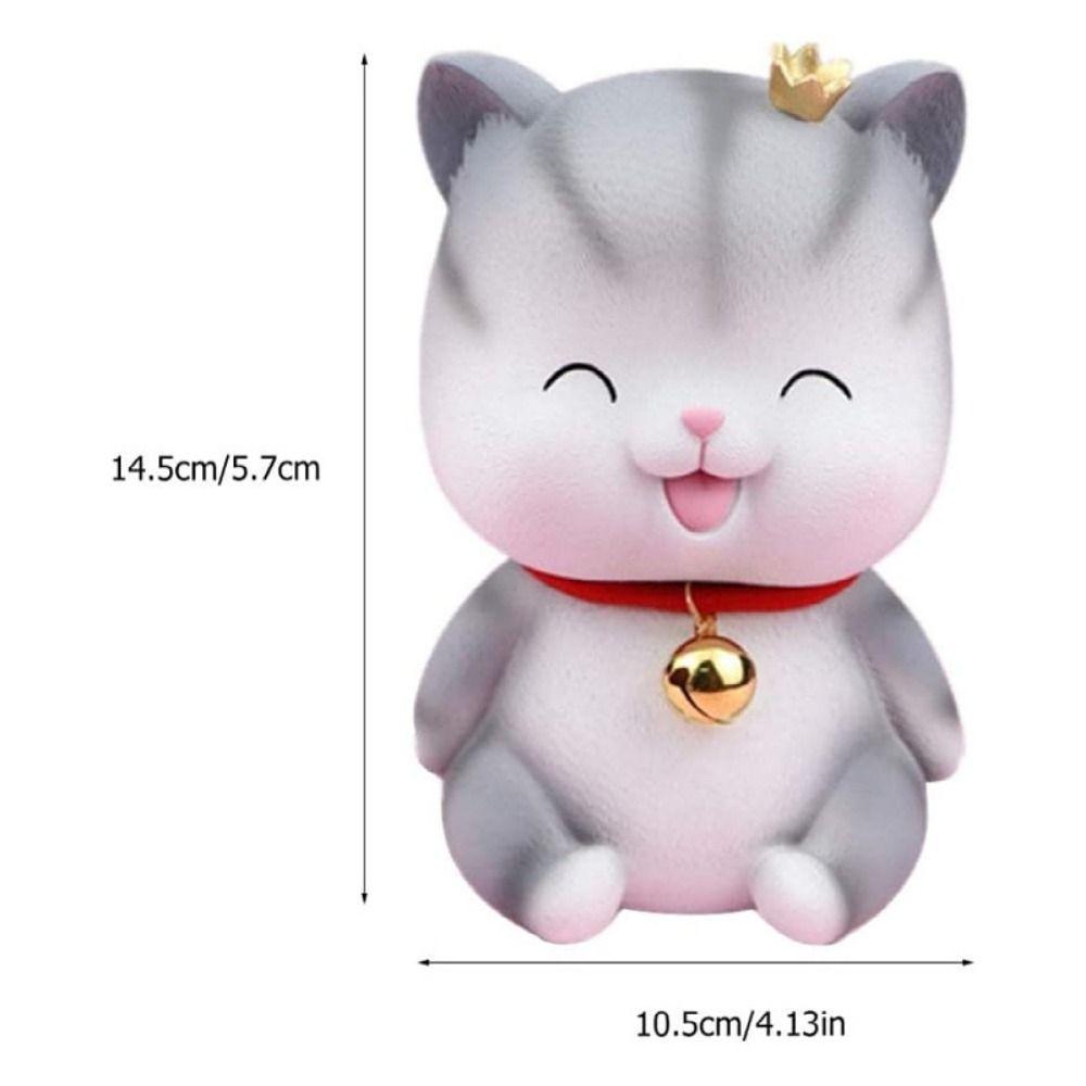 Cartoon Cat Piggy Bank Anti-fall Cat Saving Box Creative Desktop Cat Ornament Children Toys