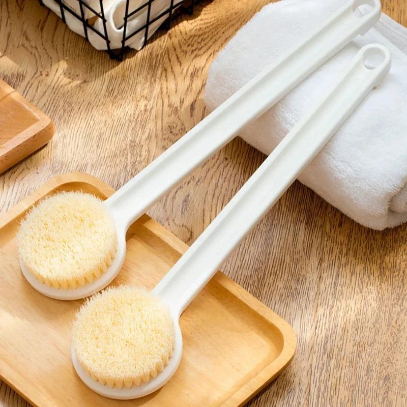 Long Handle Back Brush for Shower Soft Bristles Body Exfoliating Bath Brush Skin Health Shower Back Scrubber Bath Supplies