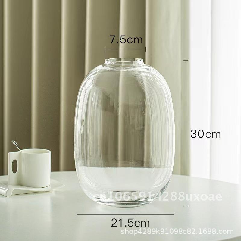 Simple Glass Vase, Living Room, Horse Drunk Wood, Hanging Clock, Hydroponic Glass Vase, Big Belly Vase, Office Ornament