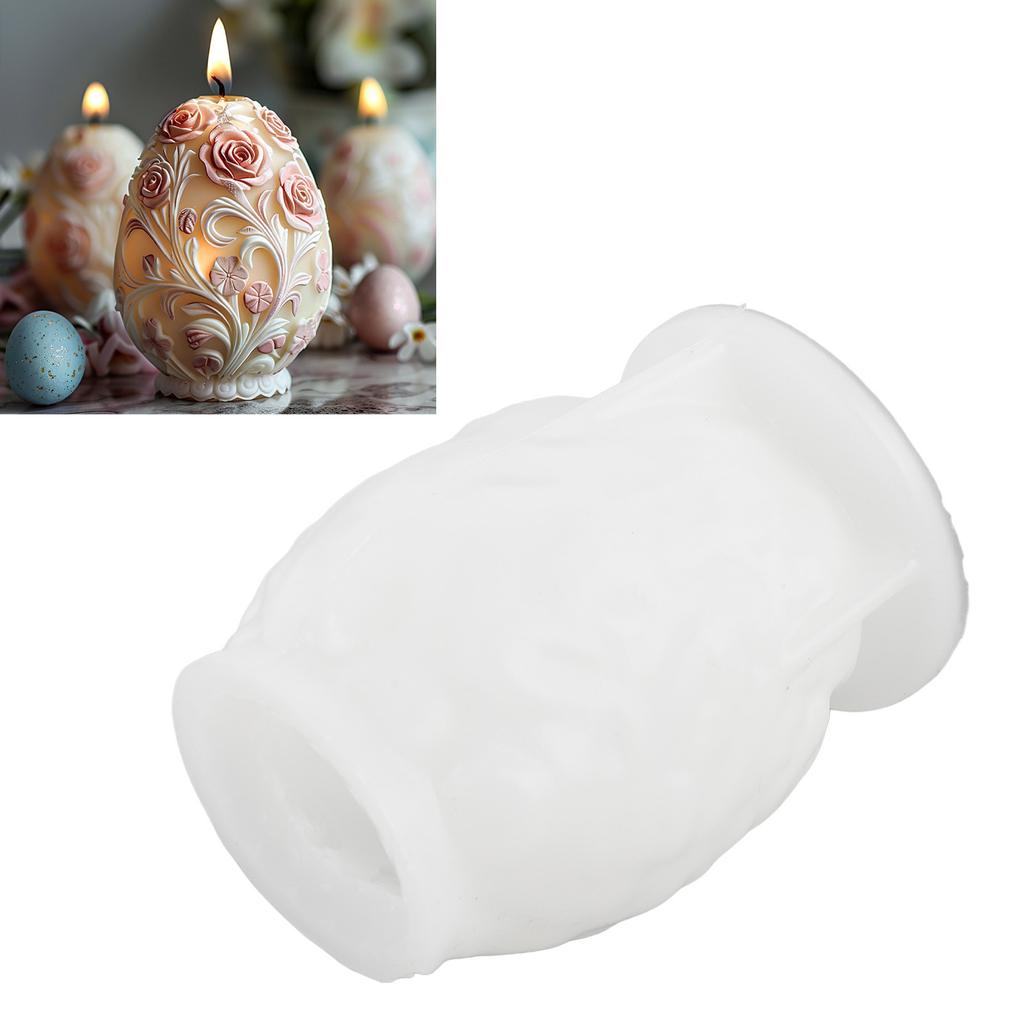 Formă Ou Lumânare Model Floare Trandafir Instrument de Turnare din Silicon pentru Fabricarea Artizanatului Decor pentru Casă