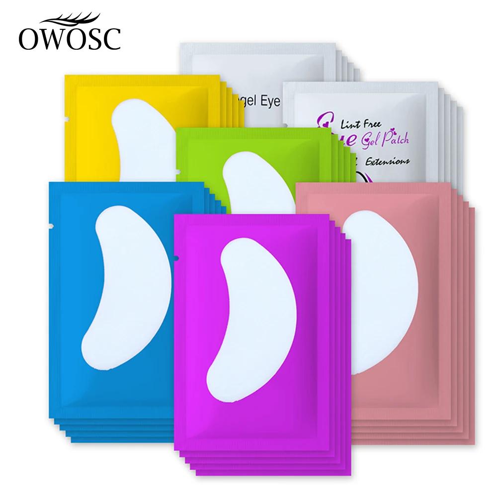 OWOSC 50/100PCS Wholesale Hydrogel Gel Eye Patches for Eyelash Extension Eyepads Eyelash Patch Lash Extension Mask Eyepad Makeup