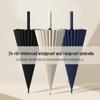 Extra Large Double Person 24-Rib Umbrella with Color-Matched Design and Long Handle