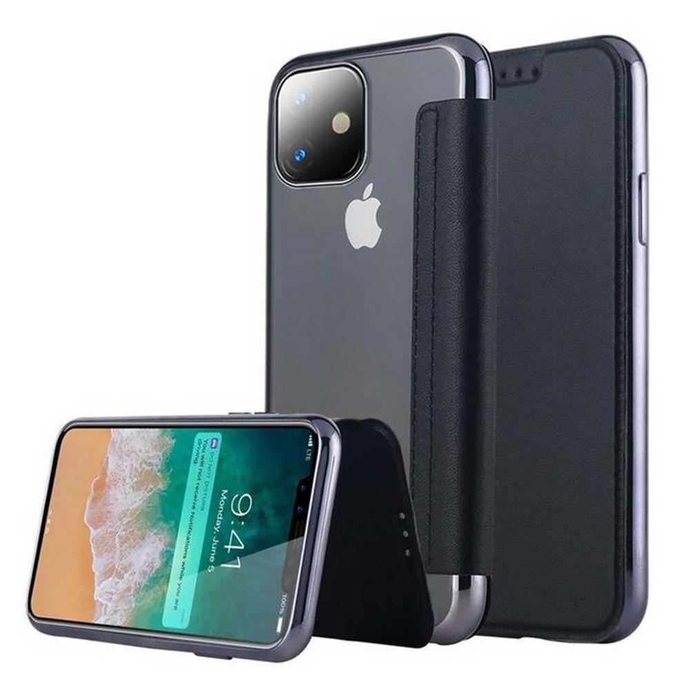 Wallet Flip Book PU Leather Phone Case Transparent Clear Back Cover For  iPhone 11 Samsung S20