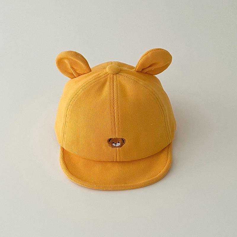 Cartoon Bear Baseball Cap for Infants and Toddlers - Breathable Cotton with Sun Protection