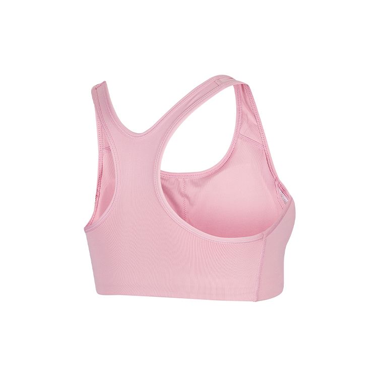 Nike Swoosh Futura Medium Support Fitness Solid Color Crew Neck Tank Top Women Tops Pink CN5263-629
