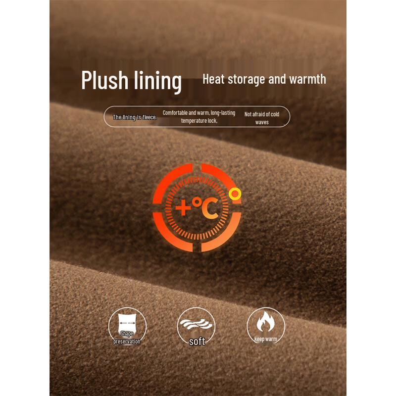 MUSHILANG Herren Dreifach-Beweis Warme Straight-Leg Hose