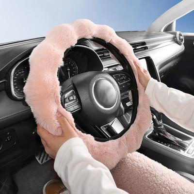 Coprivolante per Auto Morbido e Soffice per Donna/Ragazza Invernale Caldo Copri Impugnatura Volante Antiscivolo Protezione Volante