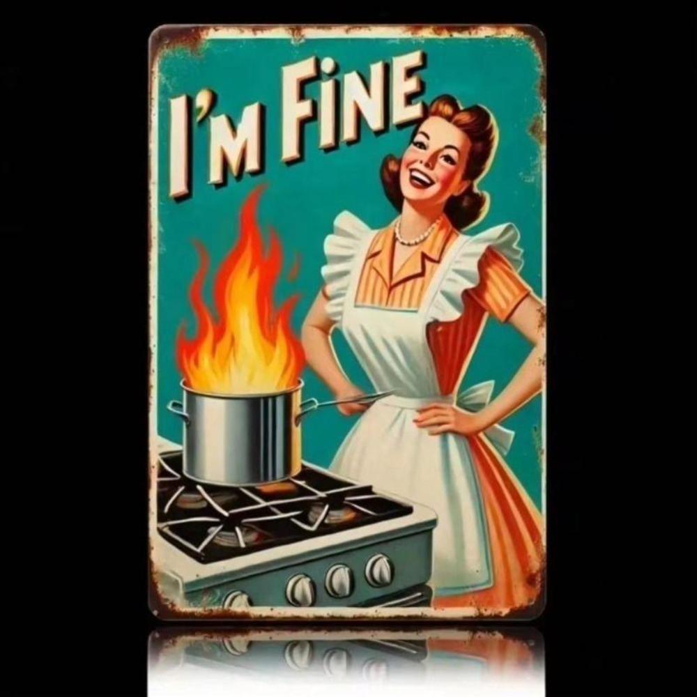 Vintage Metal Wall Art Sign 20x30cm Home Decor Retro Plaque