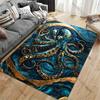 Majestic underwater octopus art carpet Yoga living room room decor children's crawling mat doormat area rug games mat