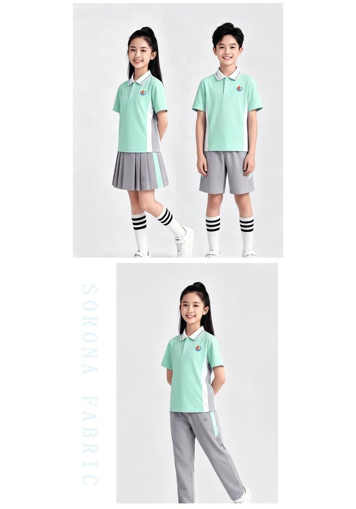 Yichun City, Jiangxi Province School Uniforms - Summer Short-Sleeved Polo for Kindergarten and Primary/Secondary Students