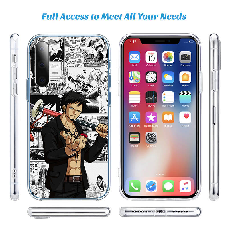 One Piece Law Phone Case for Motorola Edge 20 30 S30 40 50 Fusion Lite Plus Pro Ultra Neo One Action Zoom Hyper Power Macro Vision