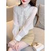 New Design Sense New Chinese Embroidered Button Top Shirt Women's Foreign Style Long Sleeve Pocket Shirt Women's A