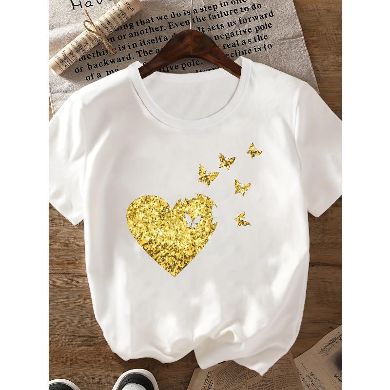 

Женская футболка с принтом, с коротким рукавом S белый