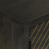 Vidaxl Cabinet With 2 Doors, Black-Gold, 55X30X75 Cm, Mango Wood