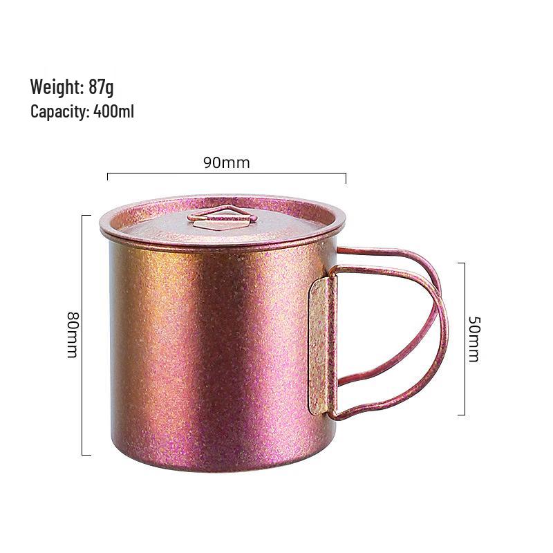 Ru Han Ice Flower Titanium Folding Mug