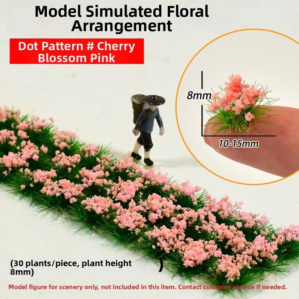 30pcs/set Plastic Simulated Flower Clusters 10~15mm*8mm Landscape Wargame Grass Tufts