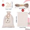 Christmas Bag Advent With Numbers Reusable Pouches Countdown Calendar Sacks Advent Christmas Decorations for Adults Kids Lovers