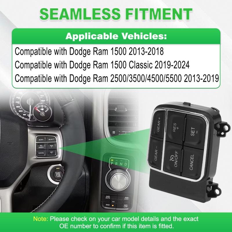 For Dodge Ram 1500 2500 3500 4500 5500 2013-2018 68111384AA Right Cruise Steering Wheel Switch