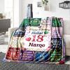 Happy 60Th Birthday Personalized Blanket Customize Your Name Comfortable Versatile For Picnics Outdoor Travel And Camping Sofa Office Four Seasons