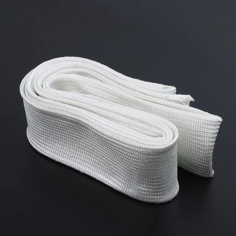 Exhaust Pipe Glass Fiber Hose Insulation Wrap 1m Length Heat Wrap Insulation Sleeve Wear Resistant Easy Installation