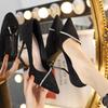 Women S Pointed Toe Rhinestone High Heels Fashion Thin Heel Bridal Shoes