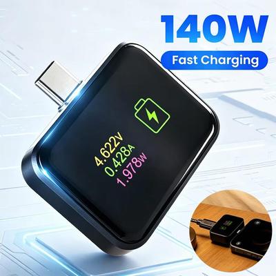 140W Type-C Slimme Snellader Automatische Afsluiting Volledig Opladen Stoppen Adapter voor Laptop MacBatterijbesparing USB-C Uitschakelen