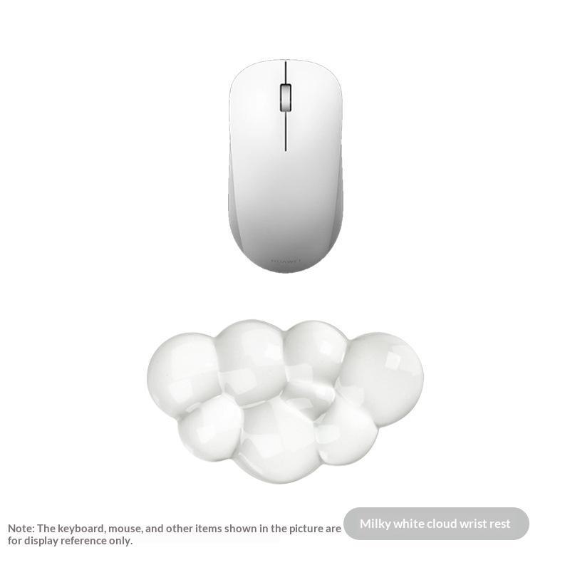 Cloud Shaped Silicone Keyboard Wrist Rest Cartoon Style Mouse Wrist Pad for Girls Teen Home Office Desk