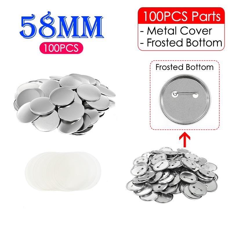32-75mm Badge Button Mold Interchangeable Die for Button Maker Round/Heart Shaped Mold Badge Pins Parts Supplies for DIY Making