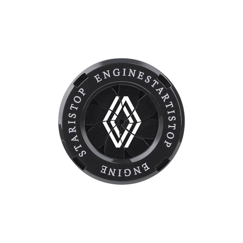 For NewRenault Car Start Stop Button Cover Car Interior Decor Engine Switch Sticker RDS Megane 2 3 4 Trafic Scenic 2 Clio Captur