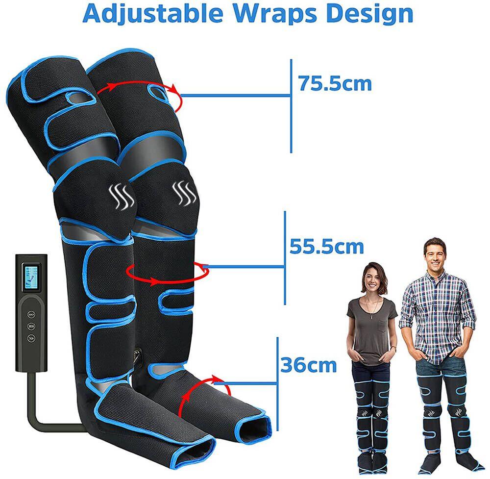 Electric Muscle Leg Relaxer 6 Modes Air Compression Recovery Boot Relieve Foot Fatigue Heating Leg MassagingTool