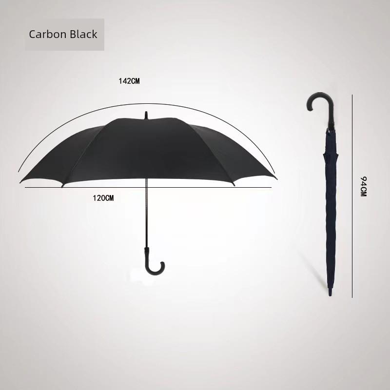 Waterproof Umbrella, Double-Sized Reinforced Long-Handled Umbrella for Men, Wind-Resistant, Extra-Large Straight Umbrella for Three People, Can Be