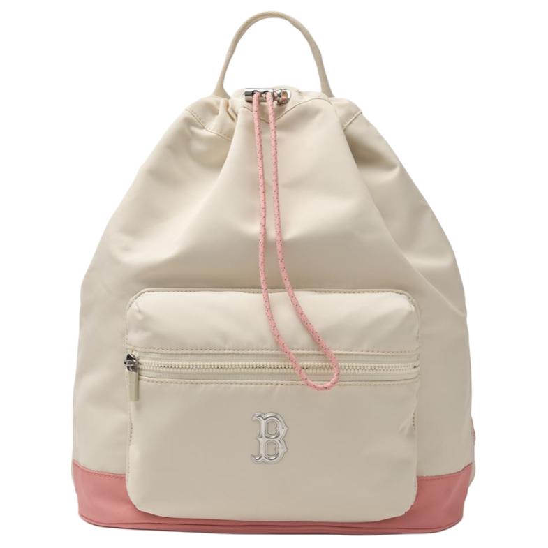 

MLB Color Block Sports Versatile Nylon Backpack Regular Women Backpack Ivory 3ABKM064N-43CRD Ivory