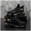 Autumn Men Sneakers Casual Fashion Breathable Increased Internal Platform Shoes Elastic Force Knit Street Trend Cool Board Shoes