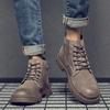 2024 Winter New Male Korean Version All-matchd Fashion High-top Tooling Trendy Shoes British Men's Boots Retro Short Boots
